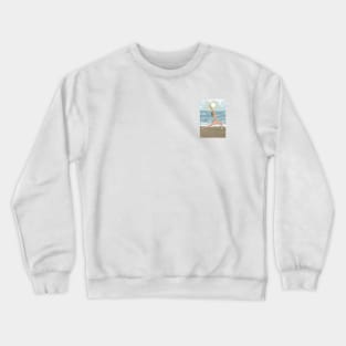 Doing yoga at the beach Crewneck Sweatshirt